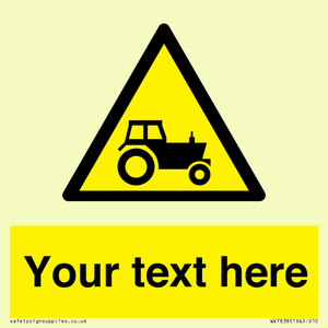 Custom warning farm machinery